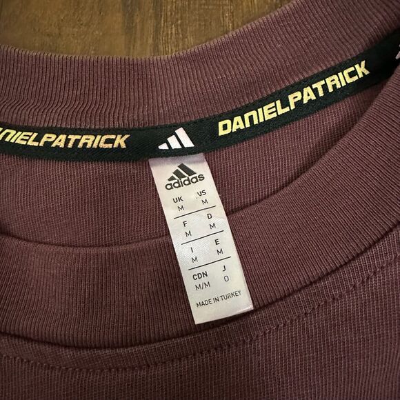 ADIDAS x DANIEL PATRICK x JAMES HARDEN T-Shirt Burgundy Short Sleeve Tee - Picture 7 of 10
